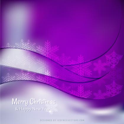 Purple Christmas Background with Snowflakes