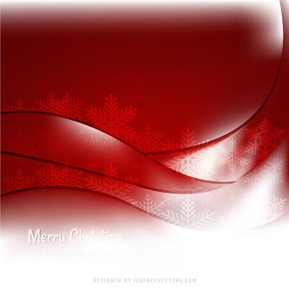Red White Christmas Background with Snowflake