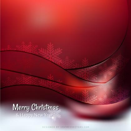 Merry Christmas and Happy New Year Red Background