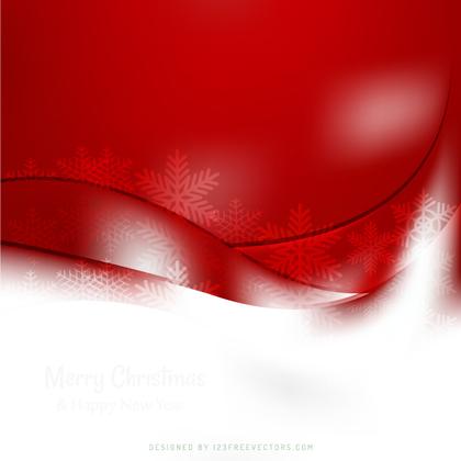 Red Christmas Background with Snowflake
