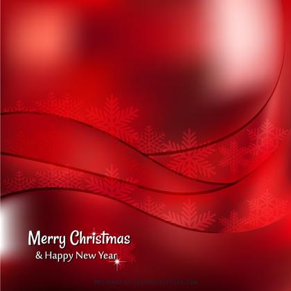 Red Christmas Background with Snowflakes