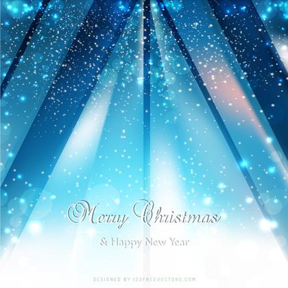 Blue Sparkles Christmas Background Design