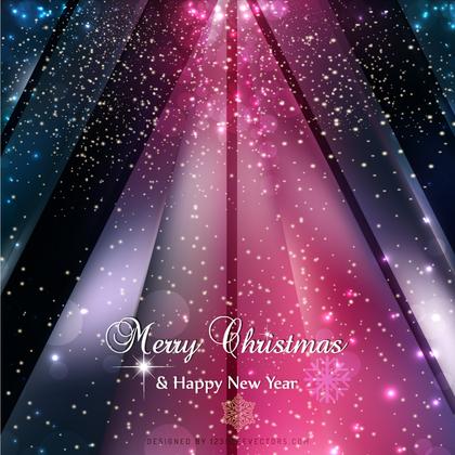Merry Christmas and Happy New Year Dark Color Background