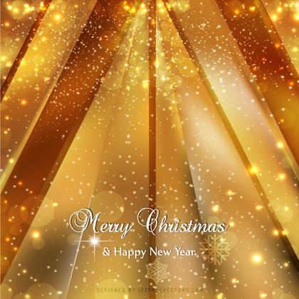 Christmas Sparkles Orange Background Template