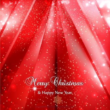 Red Sparkles Christmas Background Image
