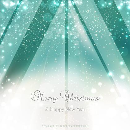Light Turquoise Sparkles Christmas Background Template