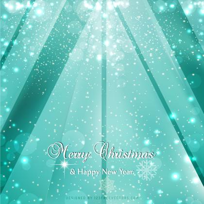 Christmas Sparkles Turquoise Background Template