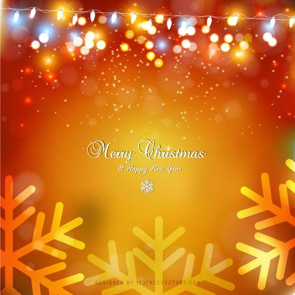 Orange Christmas Lights Background Image
