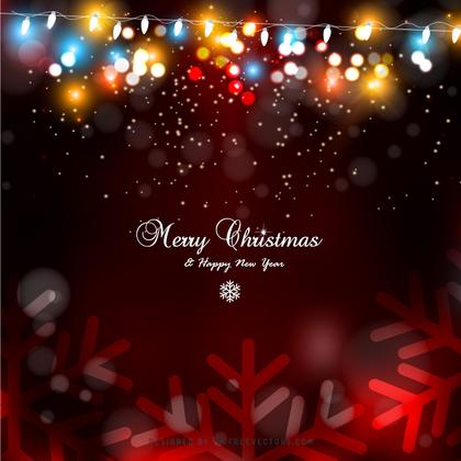 Red Christmas Lights Background Design