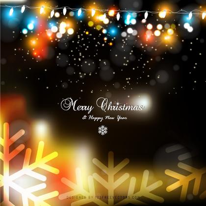 Black Yellow Christmas Lights Background Design