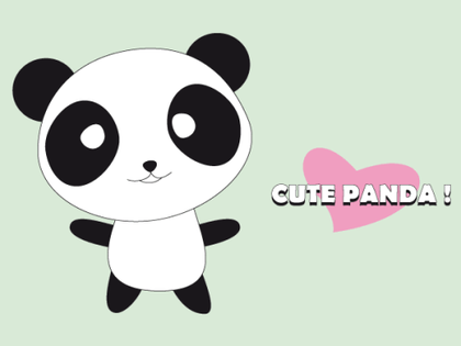 Cute Panda Vector Image