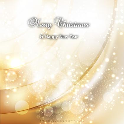 Christmas Sparkles Light Gold Background Template