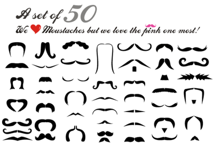 Moustache Free Illustrator Vector Pack