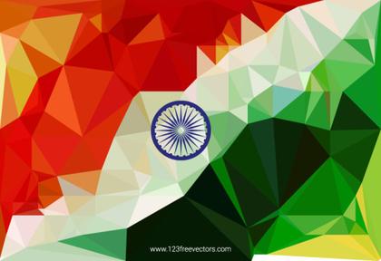 Indian Flag Background Vector Design
