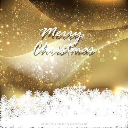 Merry Christmas Dark Yellow Background Design