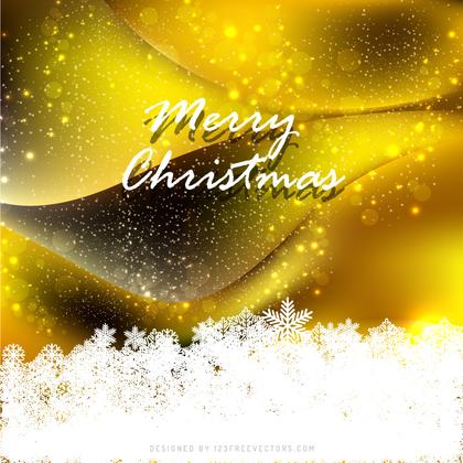 Merry Christmas Yellow Background Image