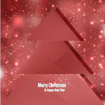 Red Christmas Tree Background Design