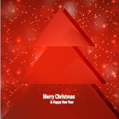 Red Christmas Tree Background Image