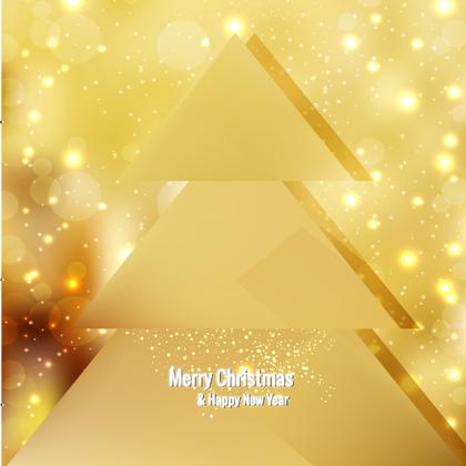 Yellow Christmas Tree Background