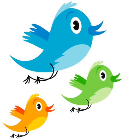 Cute Twitter Bird Vector Image