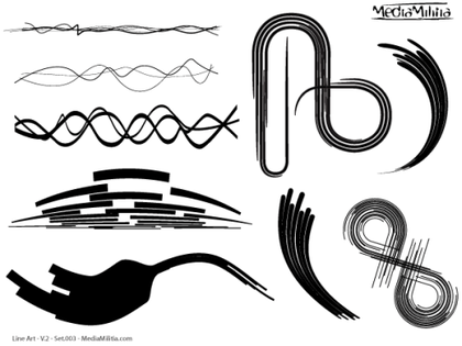Line Art Vector Design Elements Set-3