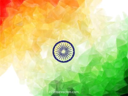 Watercolor Indian Flag Wallpaper