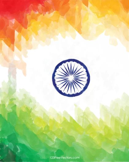 Creative Watercolor Indian Flag Background for Indian Republic Day and Independence Day