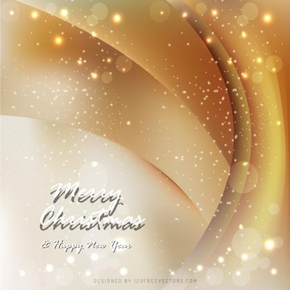 Merry Christmas Light Orange Background Template