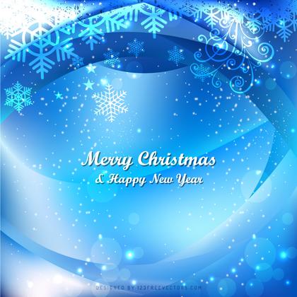 Merry Christmas Blue Background Template