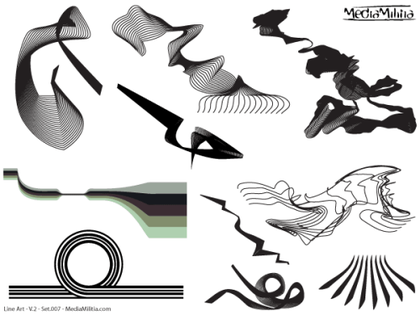 Line Art Vector Design Elements Set-7