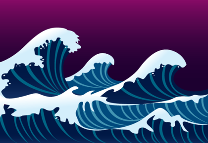 Waves and Foam Vector
