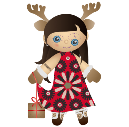 Miss Santa Claus – Christmas Vector Freebie