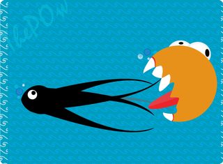 Vector Swirly Fish and Monster