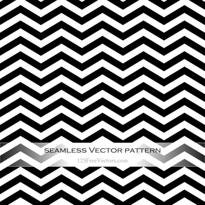Black and White Zigzag Pattern Vector