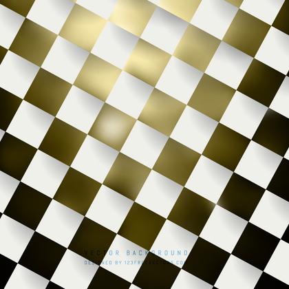 Black Gold Checkerboard Background Design