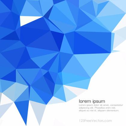 Cobalt Blue Abstract Low Poly Background Clip Art