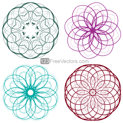Vector Circle Decorative Design Elements Set-5