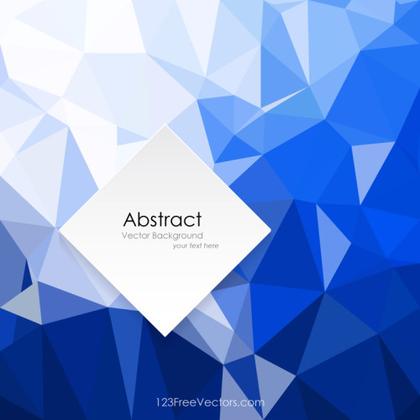 Cobalt Blue Polygonal Triangular Background Design