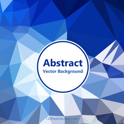 Cobalt Blue Abstract Polygonal Triangular Background Image