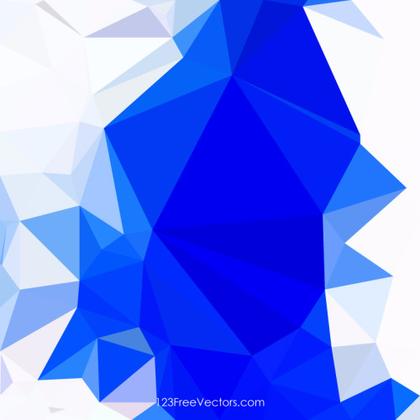 Polygonal Triangular Cobalt Blue Background Clip Art