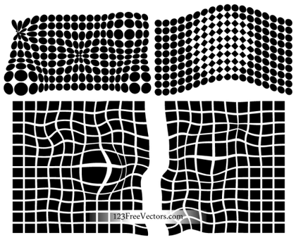 Warped Design Elements Vector Art