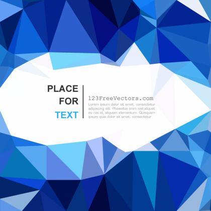 Cobalt Blue Abstract Geometric Polygon Background Clip Art