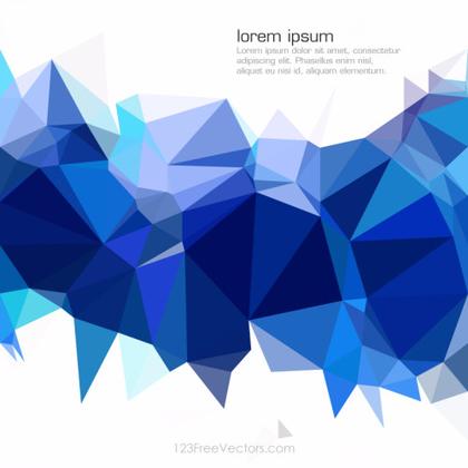 Geometric Polygon Cobalt Blue Background Graphics