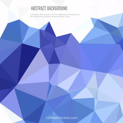 Cobalt Blue Abstract Polygonal Pattern Background Design