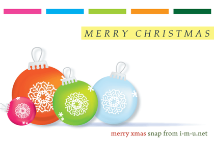 Colorful Christmas Balls Ornaments Free Vector