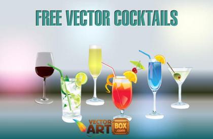 Free Vector Cocktail Glasses