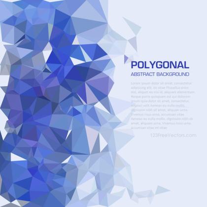 Polygonal Cobalt Blue Pattern Background