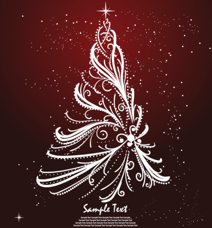 Free Christmas Tree Greeting Card Design