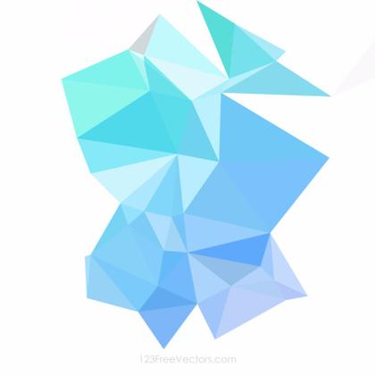 Polygonal Sky Blue Wallpaper Background