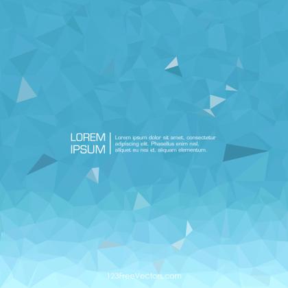 Sky Blue Polygonal Triangular Background Vector